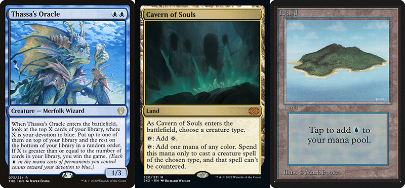 Thassa's Oracle, Cavern of Souls, Island